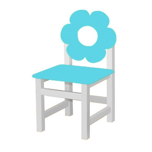 РК-54.2 Стул МДФ нерегулируемый  "Цветок бирюзовый"