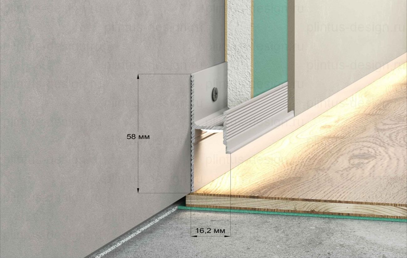 Laconistiq Strong теневой плинтус без покрытия