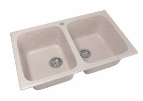 Мойка Ника ML-GM23 Двухчашевая, Песочная (302), 495*775*200ММ.