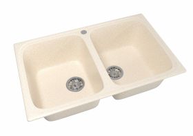 Мойка Ника ML-GM23 Двухчашевая, Бежевая (328), 495*775*200ММ.