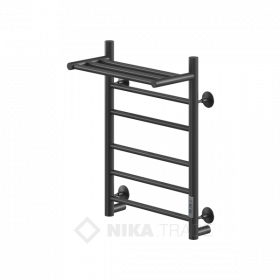 Полотенцесушитель Ника WAY II-60/40 U с Полкой Черный Матовый.