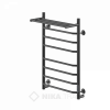 Полотенцесушитель Ника WAY III-80/50 U с Полкой Черный Матовый.