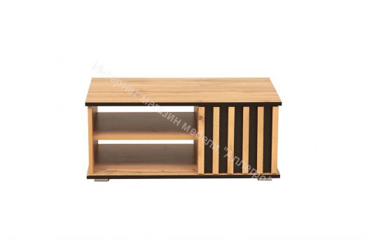 Журнальный стол 51.08 Либерти (опора метал. h=20мм), Дуб вотан/Чёрный