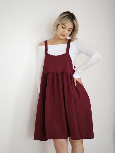 Сарафан Molle из теплого хлопка винный