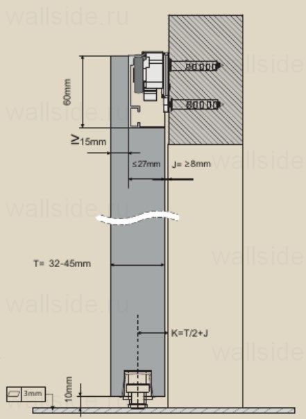 Раздвижная скрытая система Rolapp Fortuna, 1200 мм
