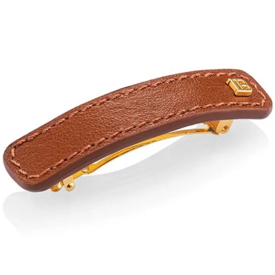 Balmain Hair Couture Заколка-автомат Ривьера M Riviera Barrette Cognac Medium