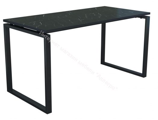 Стол компьютерный Янтарь 55.08-01, мрамор Чёрный/металл Чёрный