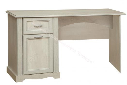 Стол письменный Сохо 32.29, Бетон пайн белый/Бетон пайн белый патина