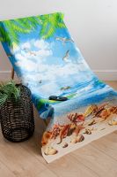 Полотенце пляжное Море [синие волны]