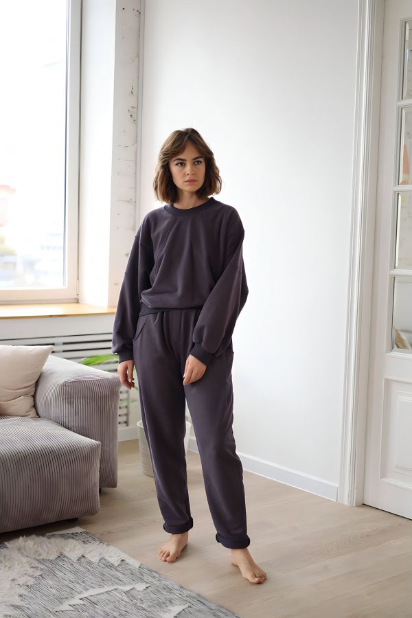 Свитшот геометричный графит