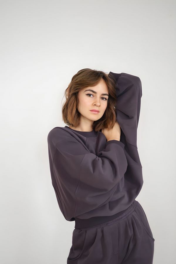 Свитшот геометричный графит