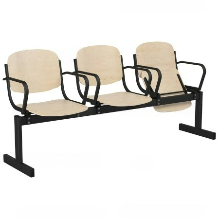 РМ-Б-253П Блок стульев 3-местный жесткий с подлокотниками