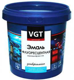 Эмаль Флуоресцентная VGT ВД-АК-1179 1кг Зелёная / ВГТ Флуоресцентная.