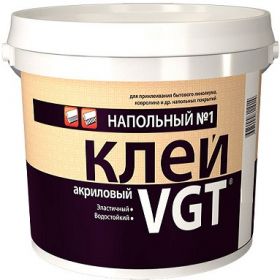 Клей для Линолеума и Ковролина VGT Напольный №1 3кг Эконом, Акриловый / ВГТ Напольный №1.