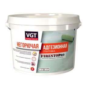 Грунтовка Адгезионная Негорючая VGT Firestop Pro 18кг для Внутренних Работ / ВГТ.