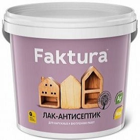 Лак Антисептик Faktura 2.7л Орех на Водной Основе с Ионами Серебра и Воском для Наружных и Внутренних Работ / Фактура.