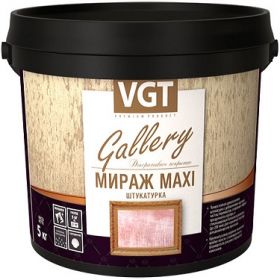 Декоративная Штукатурка Мираж Maxi VGT Gallery 1кг Серебристо-Белая с Крупными Перламутровыми Частицами / ВГТ Мираж Макси.