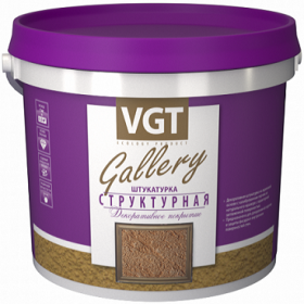 Декоративная Штукатурка Структурная VGT Gallery 18кг Среднезернистая, Зерно 1.5-2мм для Внутренних и Наружных Работ, Белая / ВГТ Штукатурка Стуктурная.*