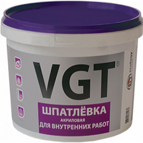 Шпатлевка Финишная VGT 28кг Акриловая для Внутренних Работ до 7мм / ВГТ.