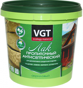Лак Пропиточный для Дерева VGT 2.2кг Белый Акриловый для Внутренних и Наружных Работ без Запаха / ВГТ.