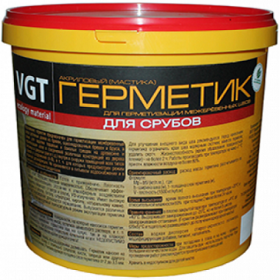 Герметик для Срубов VGT 7кг Венге, Акриловый, Эластичный, Эффективная Теплоизоляция / ВГТ.