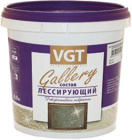 Лессирующий Состав Матовый VGT Gallery 2.2кг Полупрозрачный для Декоративных Штукатурок / ВГТ Лессирующий Матовый.