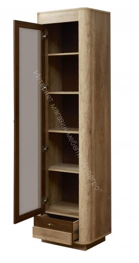 Шкаф витрина 34.06 Фантазия, Дуб каньон/Дуб кальяри