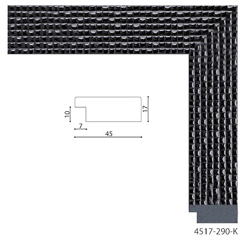 Зеркало в раме на стену для дома офиса салона настенное в прихожую Small cube Black 45х167 см черное