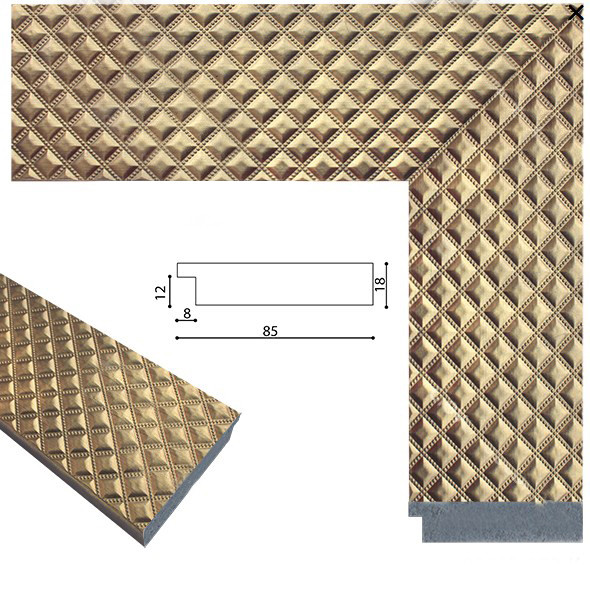 Зеркало настенное в рамке для дома салона офис на стену в прихожую Gold square 60х174 см золотое