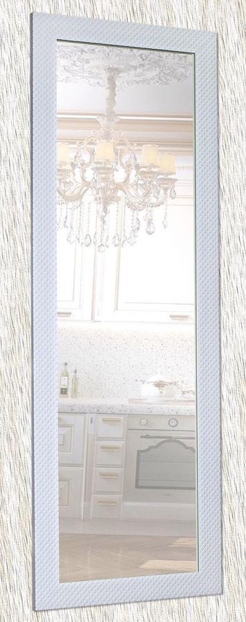 Зеркало в раме настенное в салон офис для дома в прихожую спальню коридор White square 60х174 см белое