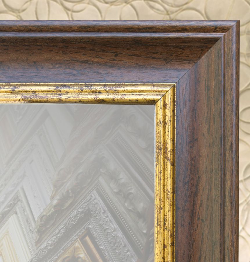 Напольное зеркало в раме на подставке в рост в прихожую спальню коридор Rust 45х169 см коричневый