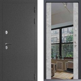 Входная дверь  Command Doors Сибирь ТЕРМО букле графит 3Z Бетон молочный