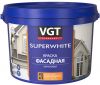 Краска Фасадная VGT Superwhite ВД-АК-1180 45кг Cупербелая, Акриловая / ВГТ Супервайт