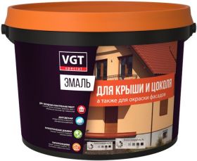 Эмаль для Крыши и Цоколя VGT 10кг Полуглянцевая, Акриловая