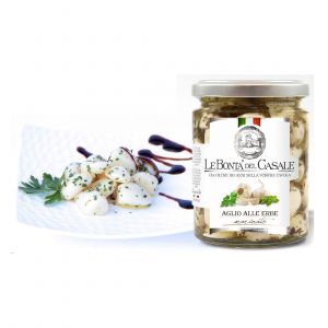 Маринованный чеснок Le Bonta del Casale Aglio Marinato alle Erbe с ароматными травами 280 г - Италия