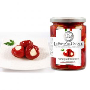Пикантные перчики с начинкой из мягкого сыра Le Bonta del Casale Peperoncini Farciti 280 г - Италия
