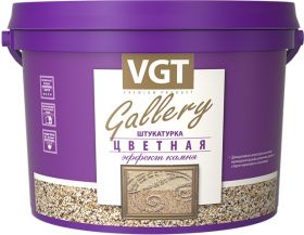 Декоративная Штукатурка Цветная VGT Gallery 14кг с Эффектом Камня на Основе Мраморной Крошки / ВГТ