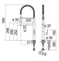 Смеситель для кухни Nobili KALI KL93300/50 схема 2