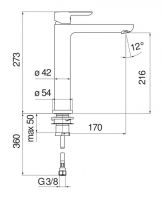 Смеситель для кухни Nobili ABC AB87713 схема 2