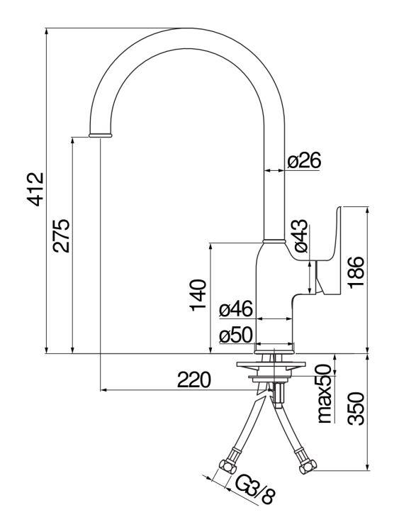 Смеситель для кухни Nobili RING MP117133 схема 2