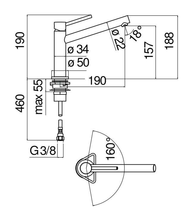 Смеситель для кухни Nobili Acquerelli AQ93113/1CR схема 2