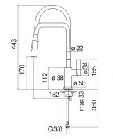 Смеситель для кухни Nobili FLAG FL96400/1 схема 2