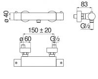 Смеситель для душа Nobili Tago TG85330 схема 2