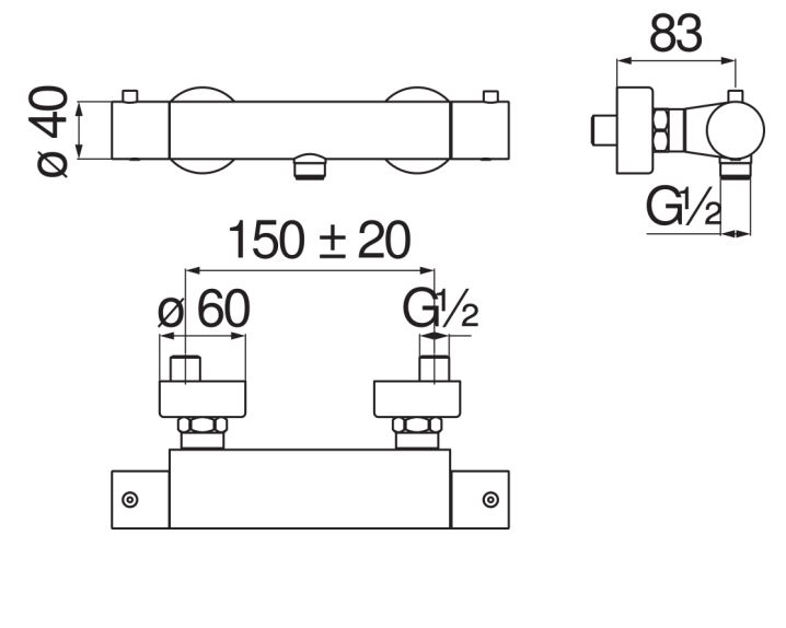 Смеситель для душа Nobili Tago TG85330 схема 2