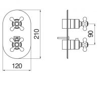 Смеситель для душа Nobili Grazia GRC5101 схема 2