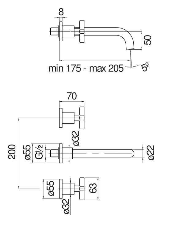 Смеситель для раковины Nobili Lira LR116298/1E схема 2