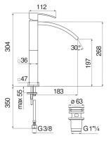 Смеситель для раковины Nobili Ray RY00128/2 схема 2