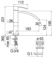 Смеситель для раковины Nobili Ray RY00158/2 схема 2