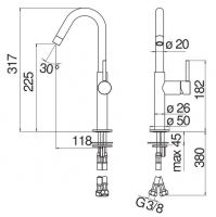 Смеситель для раковины Nobili Acquerelli AQ93118/30 схема 2