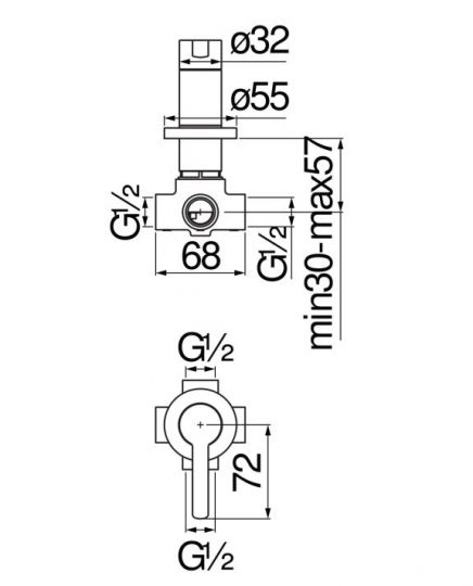 Смеситель для душа Nobili Uno LR116160/T1 ФОТО